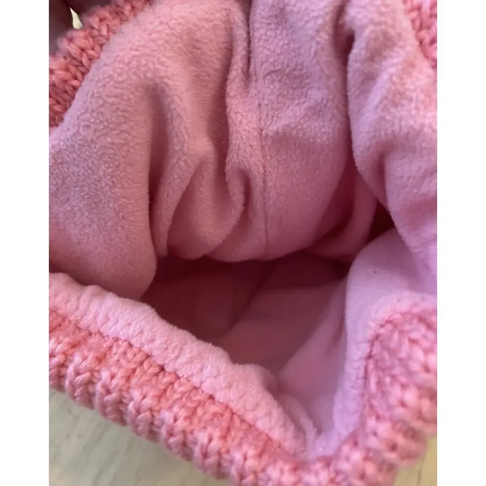 Pink Columbia Youth Snow Pom Beanie Cat Ears One Size Columbia Pink Double Pom